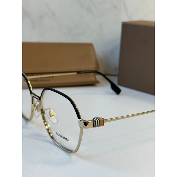 NEW Burberry BE1379D Winston Round Gold Unisex Frames - Picture 3 of 6
